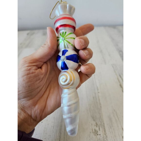 Candy glass totem ornament icicle Xmas tree unique candy - Picture 6 of 8